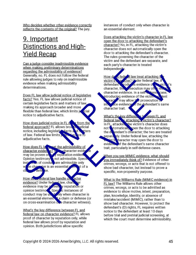 Preview image of Ameribrights FL Evidence book