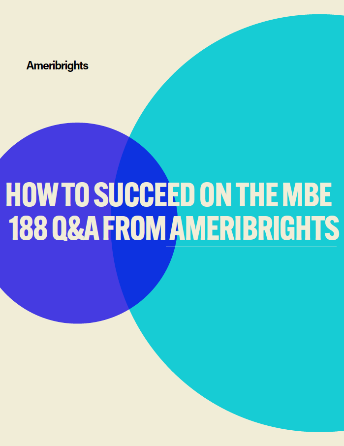 Cover of Ameribrights Book - How to Succeed on the MBE 199 Q&A